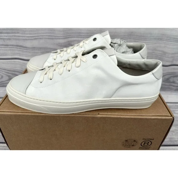 GOOD MAN BRAND LEGACY LO TOP ITALIAN LEATHER SNEAKERS NATURAL MEN'S SIZE 15 - Picture 2 of 10